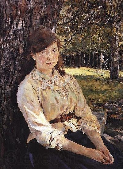 Valentin Serov Girl in the Sunlight Portrait of Maria Simonovich Spain oil painting art